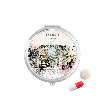 DIYthinker Travel Pocket Pill Case with Mirror