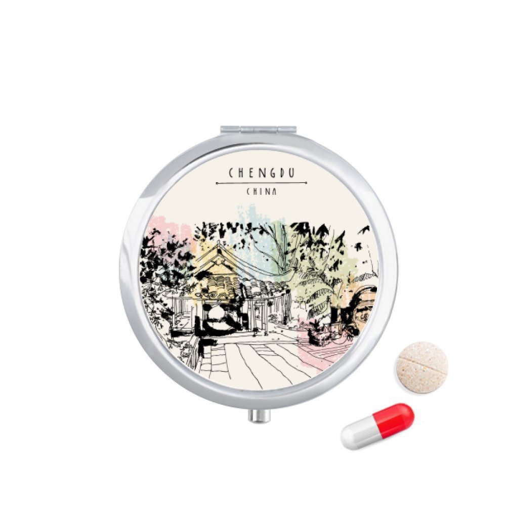 DIYthinker Travel Pocket Pill Case with Mirror