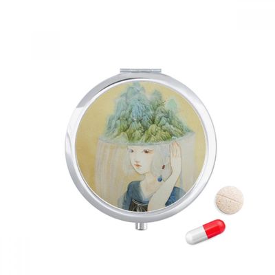 DIYthinker Travel Pocket Pill Case with Mirror