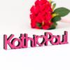 KLEINLAUT Personalized 3D Name Lettering with Heart, 15 cm Wide, Pastel Blue view 2