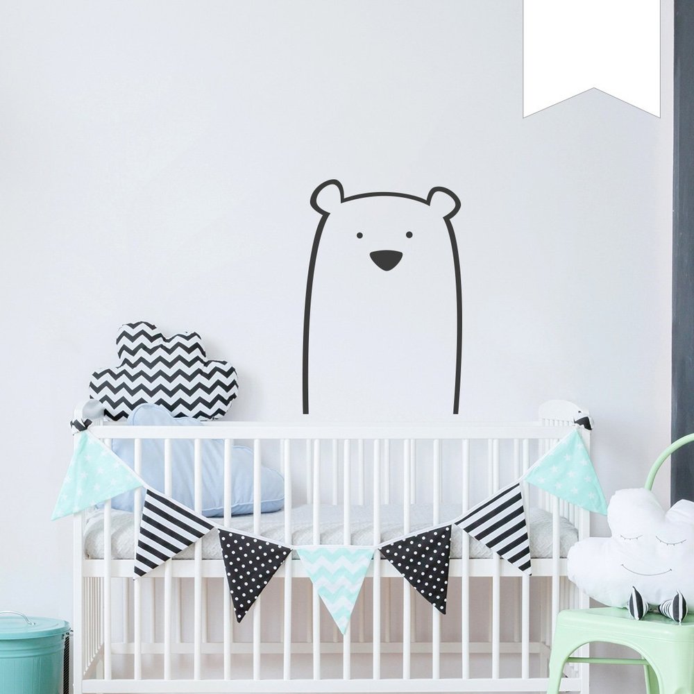 WANDKINGS Wall Decal – Polar Bear – 71 x 105 cm – White