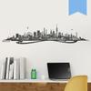 WANDKINGS Wall Decal – Ruhrpott Skyline (with River) – 200 x 46 cm – Light Blue view 1
