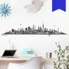 WANDKINGS Wall Decal – Ruhr Area Skyline (without river) – 160 x 34 cm – Azure Blue – Choose from 6 Sizes & 35 Colors view 3