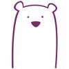 WANDKINGS Polar Bear Wall Decal, 71 x 105 cm, Aubergine view 3