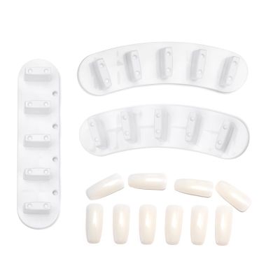 KADS Nail Stand, 3-Piece Plastic Nail Practice Stand Set, White