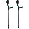 Advance Adult Forearm Crutches, 2-Pack, Height-Adjustable, Aluminum, Green view 1