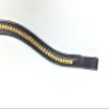 Black Leather Clincher Browband, Gold-Colored, 40 cm view 2
