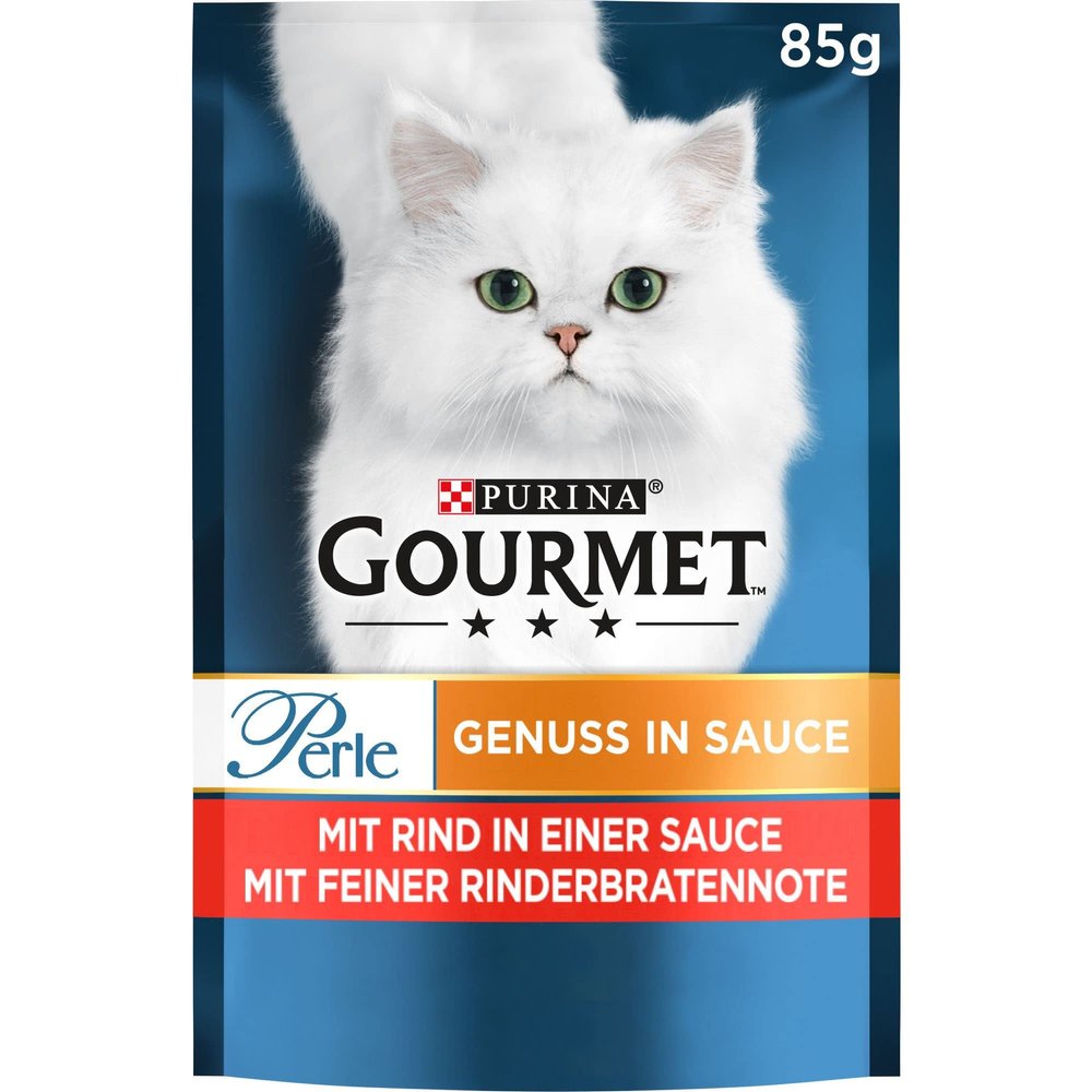 PURINA GOURMET Perle Cat Food in Gravy with Beef, 24-Pack (24 x 85 g)