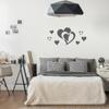 WANDKINGS Wall Decal – Double Heart with 6 Hearts, Set – 70 x 32 cm – Dark Gray – Choose from 5 Sizes & 35 Colors view 2