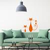 WANDKINGS Wall Decal - Cat Family, Set of 3 Cats - 31 x 30 cm - Orange - Choose from 5 Sizes & 35 Colors view 2
