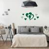 WANDKINGS Wall Decal – Double Heart with 6 Hearts Set – 160 x 72 cm – Dark Green view 2
