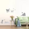 WANDKINGS Wall Decal – 5 Cats and 4 Butterflies – 32 x 40 cm – Silver view 2