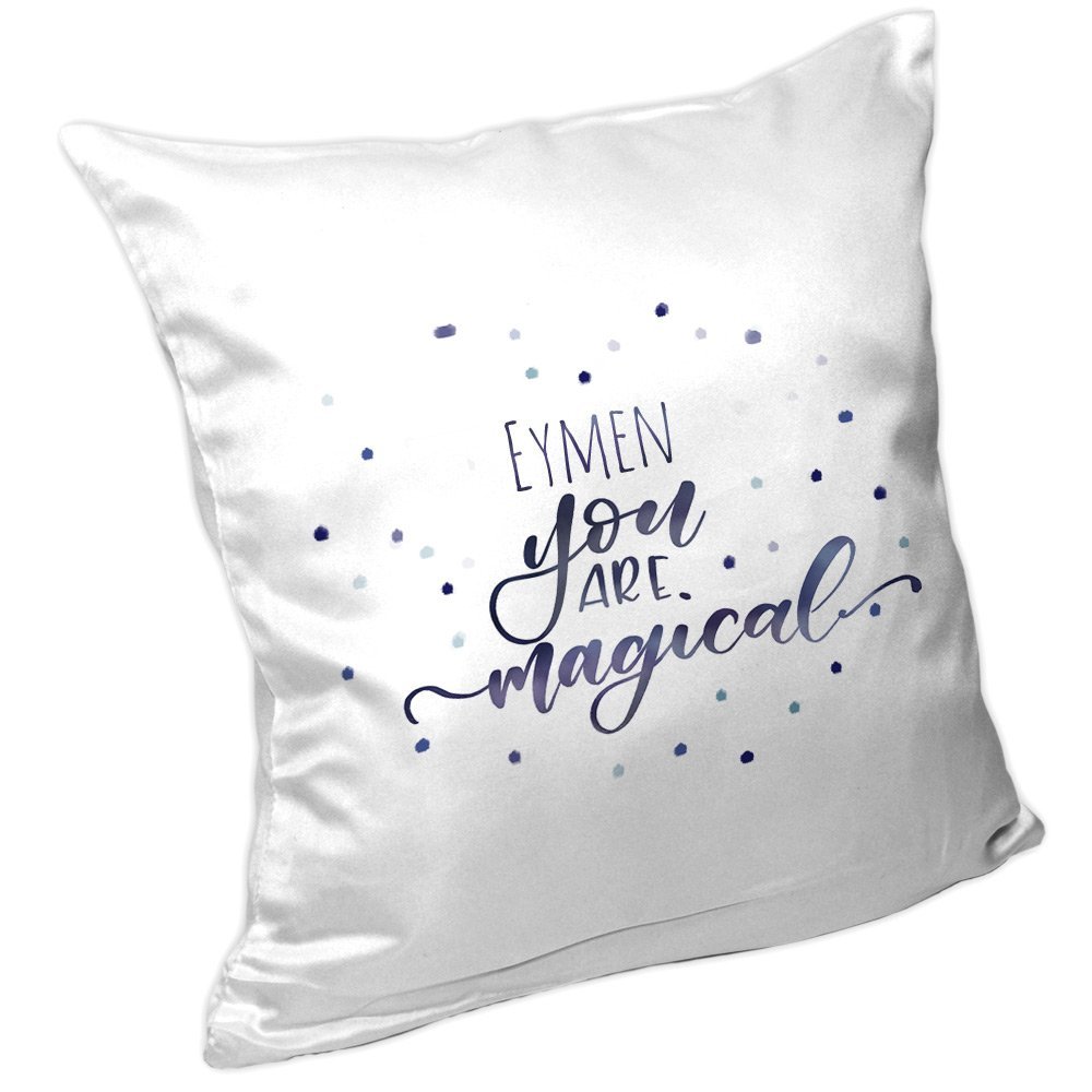 Eurofoto Personalized Pillow with the Name Eymen and “You Are Magical” Lettering Design | Valentine’s Gift