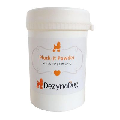 DezynaDog Pluck-It Powder 90 g – Added Grip for Plucking/Stripping Hair