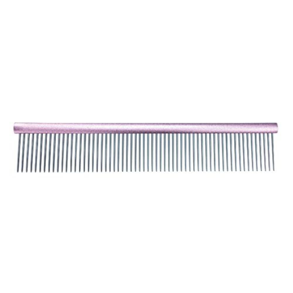 GROOM PROFESSIONAL Spectrum 50/50 Comb – 36 mm Teeth – for Thick-Coated Breeds – Light Pink, 25 cm