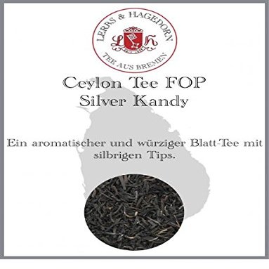Lerbs & Hagedorn Ceylon Tea FOP Silver Kandy, Aromatic Leaf Tea, 1 kg (approx. 81 liters)