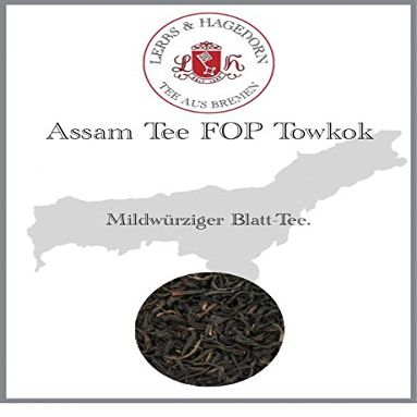 Lerbs & Hagedorn Assam FOP Towkok Black Tea, Mild & Spicy, 1 kg (approx. 81 liters)