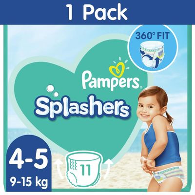 Pampers Splashers Swim Diapers, Size 4–5, 9–15 kg, 11 Diapers