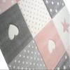 Children’s Rug Hearts Stars Dots Pink White Gray 80 x 150 cm view 3