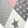 Children’s Rug Hearts Stars Dots Pink White Gray 80 x 150 cm view 4