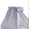 Amilian Full-Fabric Bed Canopy with Bow, Small Gray Polka Dots view 2