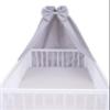 Amilian Full-Fabric Bed Canopy with Bow, Small Gray Polka Dots view 3