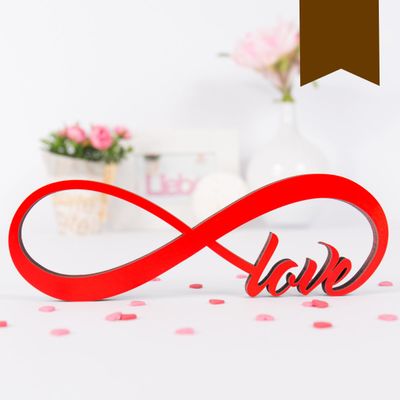 Kleinlaut Wooden Decoration – Infinity Love – Choose a Color – Brown