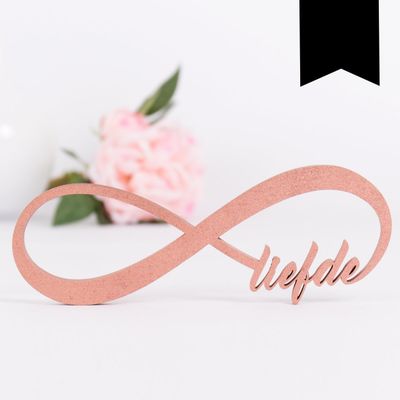 Kleinlaut Wooden Decoration – Infinity Liefde – Black