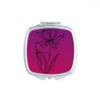 DIYthinker Black Line Lotus Flower Square Compact Makeup Mirror view 1