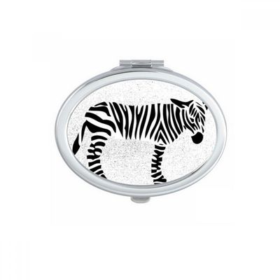 DIYthinker Black Zebra Silhouette Oval Compact Makeup Mirror