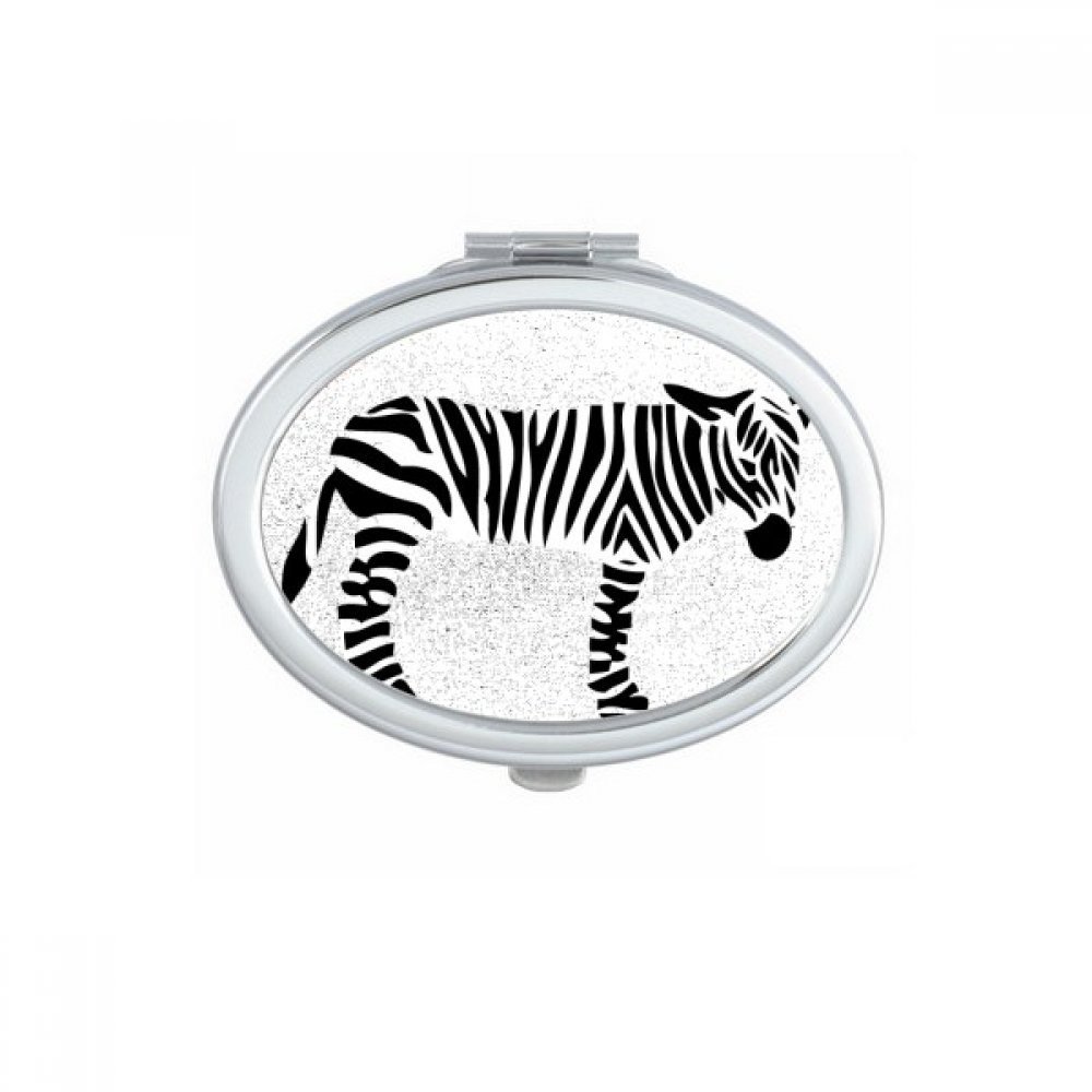 DIYthinker Black Zebra Silhouette Oval Compact Makeup Mirror
