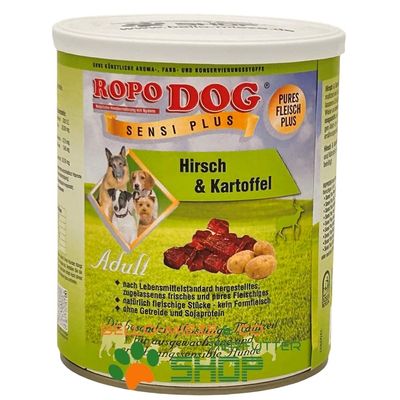 30 Cans RopoDog Adult Sensi Plus Deer & Potato, 800 g Each