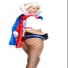 Crazy in Luv Red Comic Book Villain Costume view 2