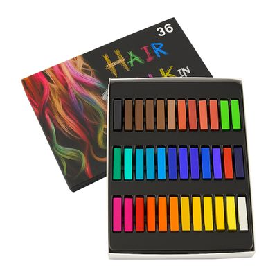 Weddecor 6-Color Temporary Hair Chalk, Gradual Color Change, Disposable, Non-Toxic Beauty Accessory