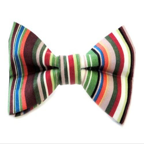 Ditsy Pet Joseph Striped Dickie Bow, Small