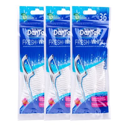 3x DenTek Fresh & White Floss Picks