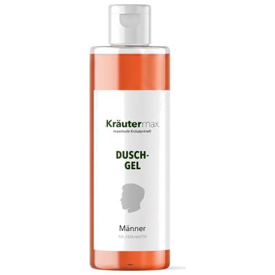 Kräutermax Men's Shower Gel with Lemon Oil, Also for Hair, 250 ml