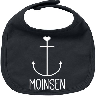 EZYshirt Moinsen Hamburg Anchor Organic Cotton Baby Bib