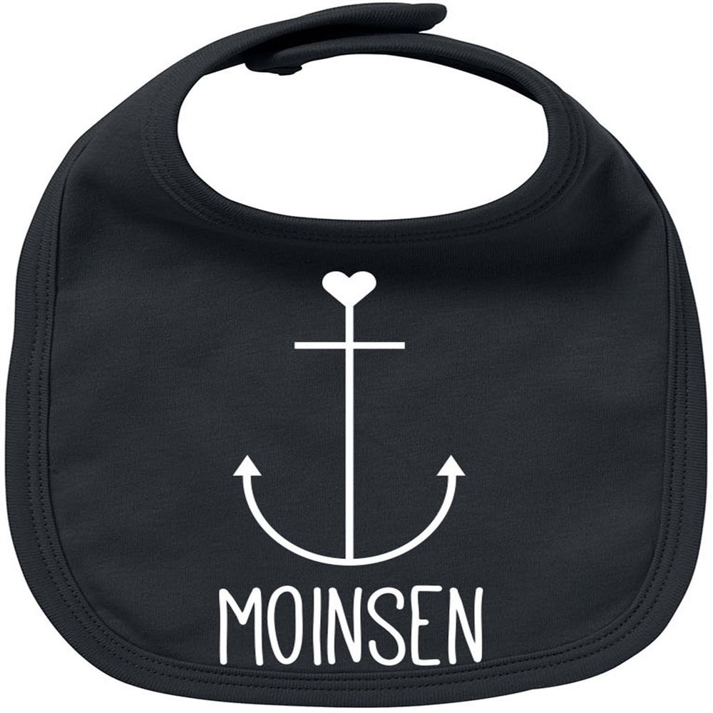 EZYshirt Moinsen Hamburg Anchor Organic Cotton Baby Bib