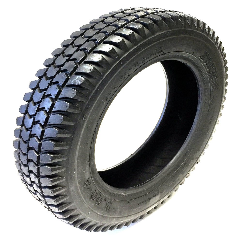 Wheelchair Tire 3.00-8, 4PR, Black, Block Tread