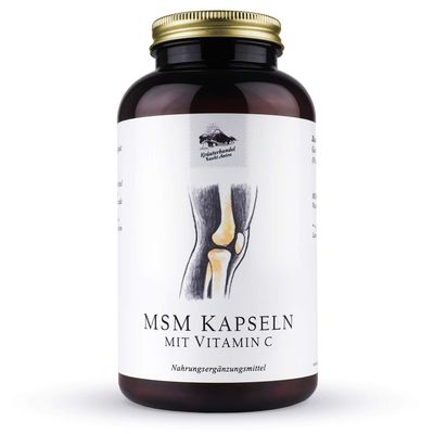 KRUTERHANDEL SANKT ANTON - 300 MSM Capsules - 1400 mg Daily Dose - High Dose - Vitamin C - German Premium Quality