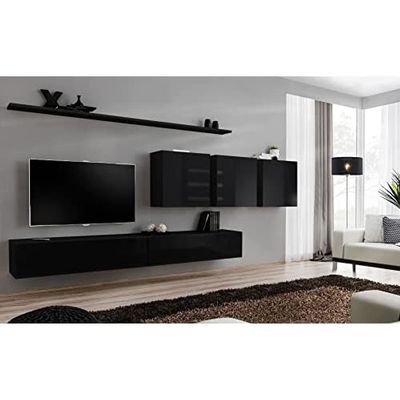 Gemeinsam TV Wall Decal, 4 Pieces, White and Black