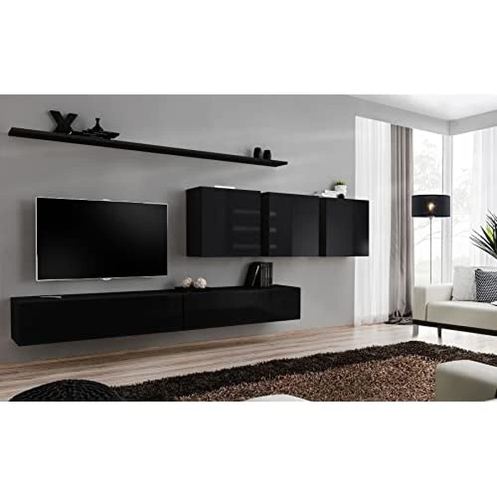 Gemeinsam TV Wall Decal, 4 Pieces, White and Black