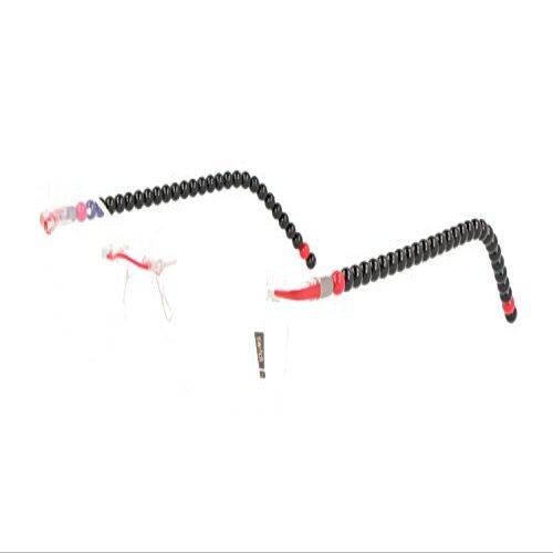 switch it Combi 2325 Interchangeable Temple Set, Ruthenium, Red-Black Pearls