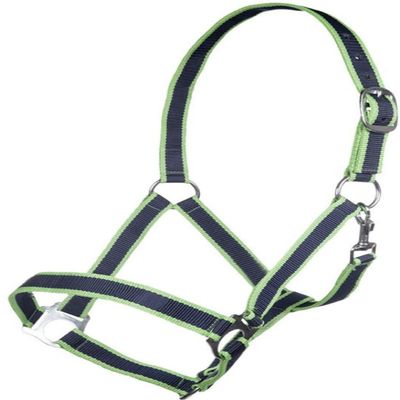 HKM Budapest Halter Navy/Grass Green Pony