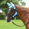 BUSSE FLY COVER FRANSEN Fly Mask, Mesh, Light Blue/Black, Size P, with Ear and Nostril Protection view 1