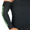 Anyu Pair of Elastic Compression Elbow Sleeves, Black Grass Green, M view 2