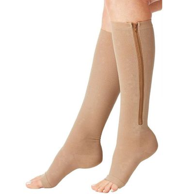 Unisex Open-Toe Compression Support Stockings, XL