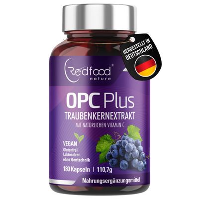 OPC Grape Seed Extract Plus with Natural Vitamin C, 180 Capsules (5-Month Supply), 375 mg Grape Seed Extract, 300 mg Pure OPC, 125 mg Acerola Extract, No Magnesium Stearate