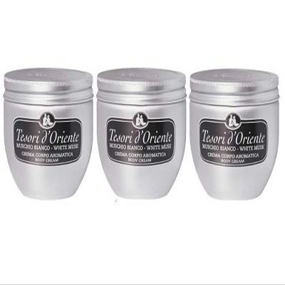 3-Pack Tesori d'Oriente Muschio Bianco Body Cream, White Musk, 300 ml Each